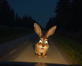 a rabbit in the headlights image cvr2